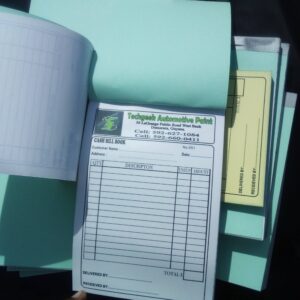 BILL BOOKS – 1/4 Size (Pack of 4 books )| CUSTOMIZABLE | Printed in Guyana