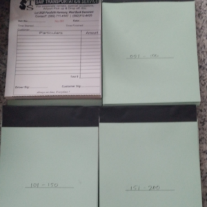 BILL BOOKS – 1/4 Size (Pack of 4 books )| CUSTOMIZABLE | Printed in Guyana